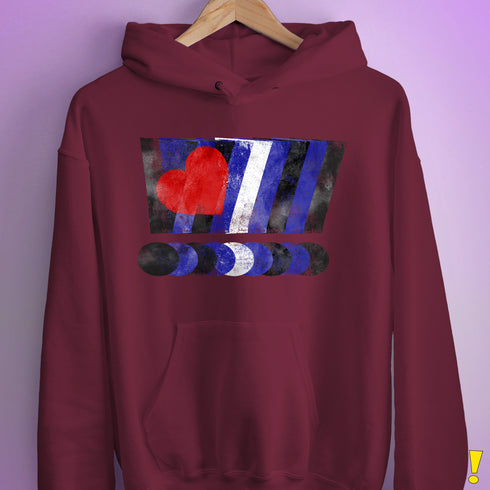 Distressed Leather Pride Exclamation Points Hoodie