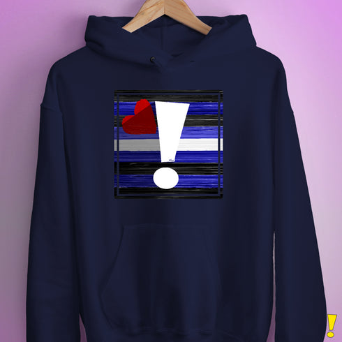 Leather Pride Flag Exclamation Point Hoodie