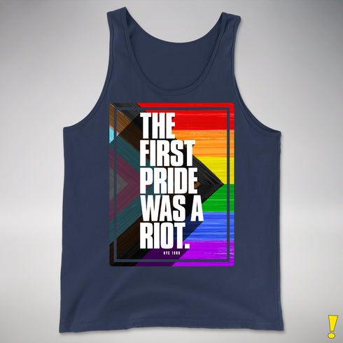 The First Pride Was a Riot - LGBTQ Progress Pride Premium Tank Top