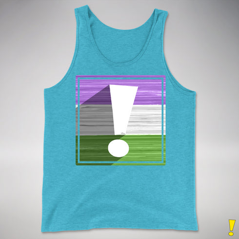 Genderqueer Pride Flag Exclamation Point Premium Tank Top