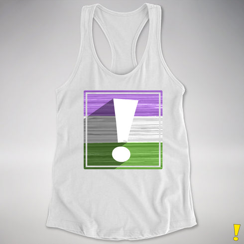 Genderqueer Pride Flag Exclamation Point Racerback Tank