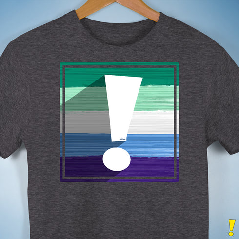 Gay Male Pride Flag Exclamation Point Premium Unisex T-Shirt