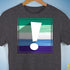 Gay Male Pride Flag Exclamation Point Premium Unisex T-Shirt