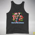Custom Holiday Poinsettia Premium Tank Top - Charcoal Triblend