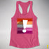 Lesbian Pride Flag Exclamation Point Racerback Tank
