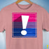 Bisexual Pride Flag Exclamation Point Premium Unisex T-Shirt - Mauve Heather