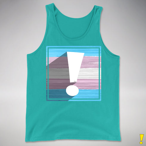 Transgender Pride Flag Exclamation Point Premium Tank Top