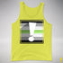 Agender Pride Flag Exclamation Point Premium Tank Top - Neon Yellow