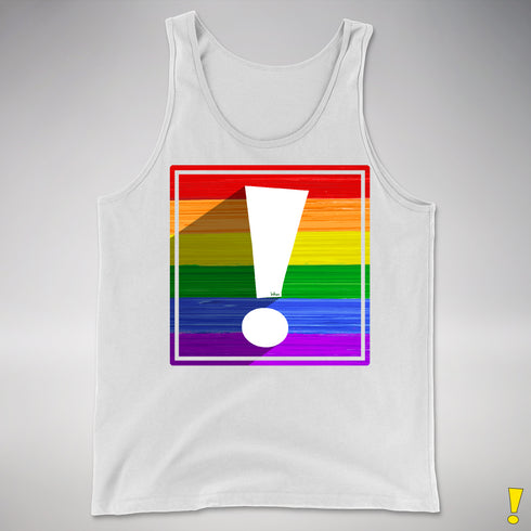 LGBTQ Pride Flag Exclamation Point Premium Tank Top