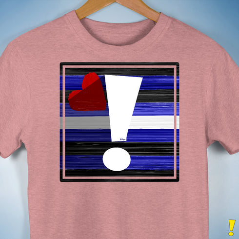 Leather Pride Flag Exclamation Point Premium Unisex T-Shirt