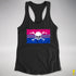 Bisexual Pride Pirate Flag Racerback Tank - Black