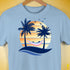 Bigender Pride Hammock Summer Beach Sunset Premium Unisex T-Shirt