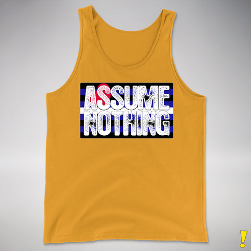 Assume Nothing Leather Pride Flag Premium Tank Top