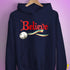 Believe Queer Pride Flag Jingle Bell Hoodie - Navy