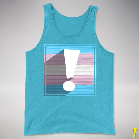 Transgender Pride Flag Exclamation Point Premium Tank Top