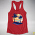 Gay Male Pride Hammock Summer Beach Sunset Racerback Tank