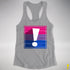 Bisexual Pride Flag Exclamation Point Racerback Tank - Heather Grey