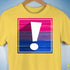 Bisexual Pride Flag Exclamation Point Premium Unisex T-Shirt - Yellow