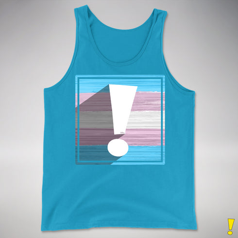Transgender Pride Flag Exclamation Point Premium Tank Top