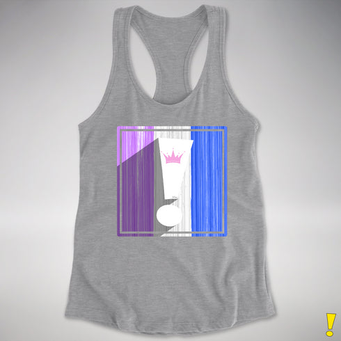 Drag Pride Flag Exclamation Point Racerback Tank