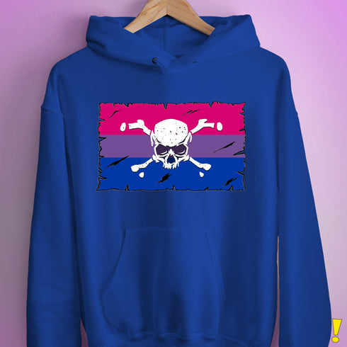 Bisexual Pride Pirate Flag Hoodie - Royal Blue