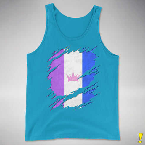 Drag Pride Flag Ripped Reveal Premium Tank Top