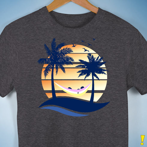 Twink Pride Hammock Summer Beach Sunset Premium Unisex T-Shirt
