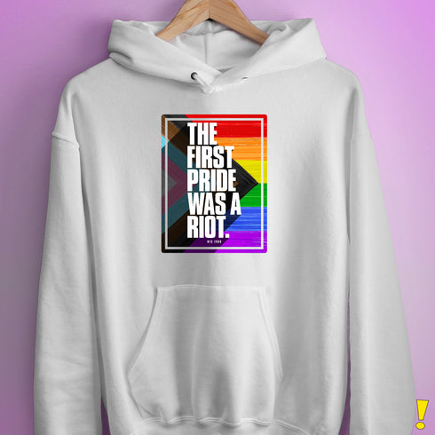 The First Pride Was a Riot - LGBTQ Progress Pride Hoodie