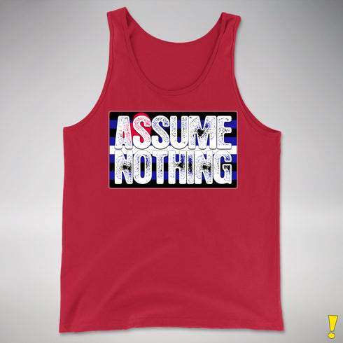 Assume Nothing Leather Pride Flag Premium Tank Top