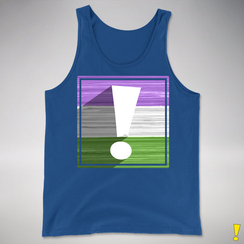 Genderqueer Pride Flag Exclamation Point Premium Tank Top