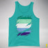 Gay Male Pride Flag Ripped Reveal Premium Tank Top