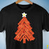 Funny Bacon and Egg Christmas Tree Unisex T-Shirt - Black