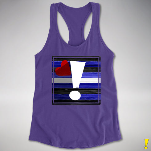 Leather Pride Flag Exclamation Point Racerback Tank