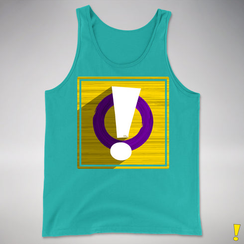 Intersex Pride Flag Exclamation Point Premium Tank Top - Teal