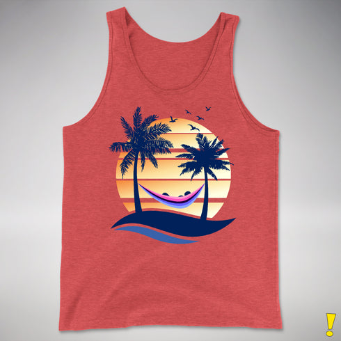 Omnisexual Pride Hammock Summer Beach Sunset Premium Tank Top