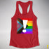 LGBTQ Progress Pride Flag Exclamation Point Racerback Tank