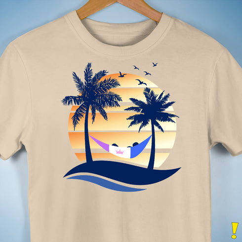 Drag Pride Hammock Summer Beach Sunset Premium Unisex T-Shirt