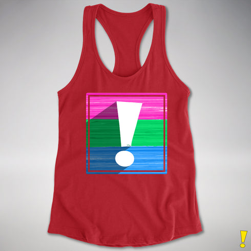 Polysexual Pride Flag Exclamation Point Racerback Tank