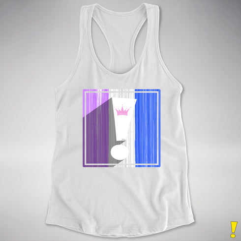 Drag Pride Flag Exclamation Point Racerback Tank