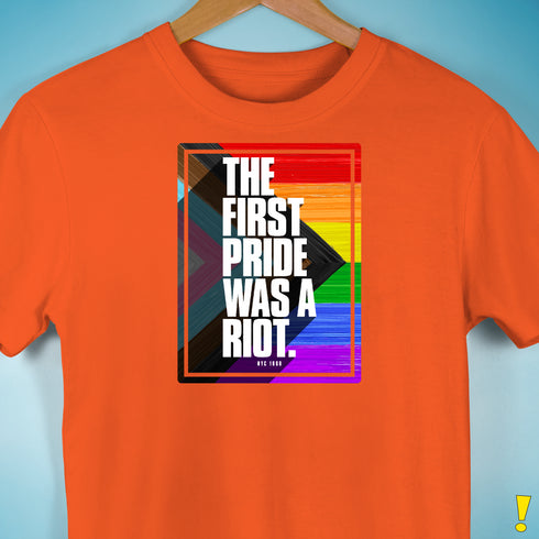 The First Pride Was a Riot - LGBTQ Progress Pride Premium T-Shirt