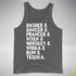 Reindeer and Alcohol List Tank Top - Deep Heather