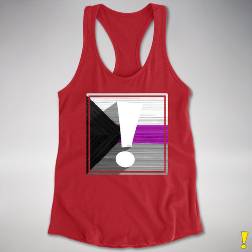 Demisexual Pride Flag Exclamation Point Racerback Tank - Red