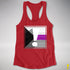 Demisexual Pride Flag Exclamation Point Racerback Tank - Red