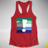 Gay Male Pride Flag Exclamation Point Racerback Tank