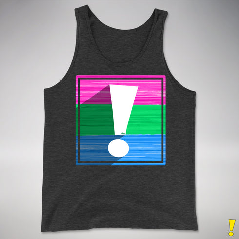 Polysexual Pride Flag Exclamation Point Premium Tank Top