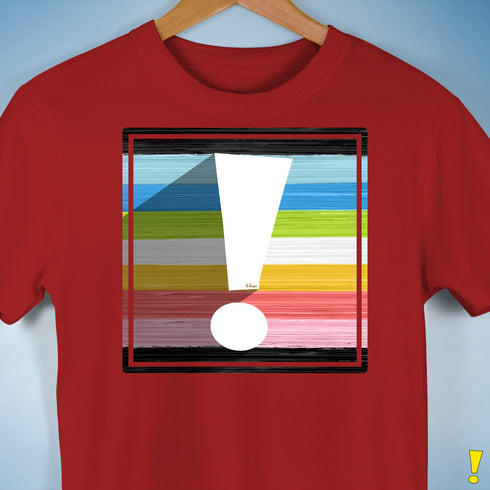 Queer Pride Flag Exclamation Point Premium Unisex T-Shirt