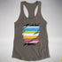 Queer Pride Flag Ripped Reveal Racerback Tank