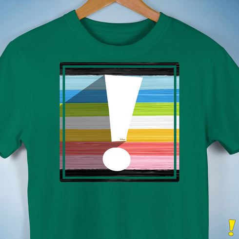 Queer Pride Flag Exclamation Point Premium Unisex T-Shirt