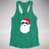 Santa’s Lesbian Labrys Pride Flag Shades Racerback Tank - Kelly Green