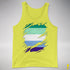 Gay Male Pride Flag Ripped Reveal Premium Tank Top